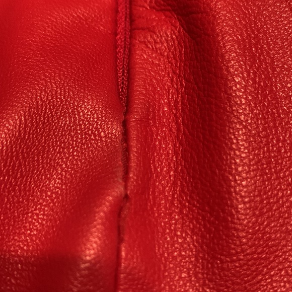 Siena Studio VTG Red Leather Skirt 16 - Picture 9 of 10